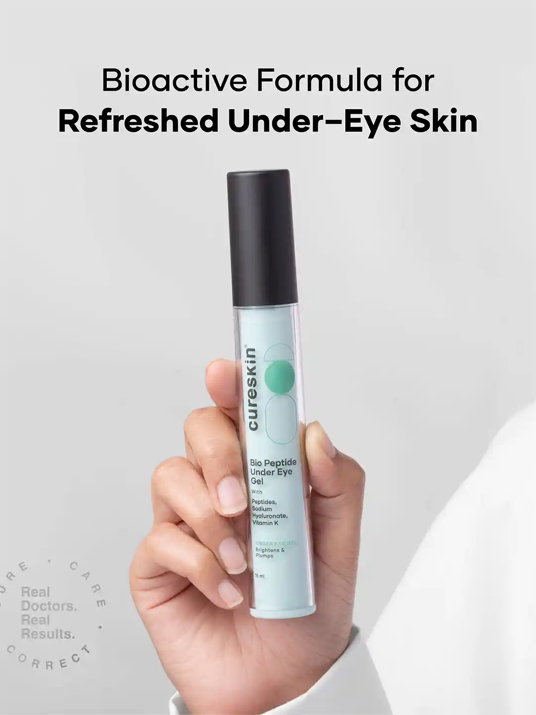 Cureskin Under Eye Gel Gegen Augenringe & Falten - Mit Bio-Peptiden, Hyaluron & Chrysin