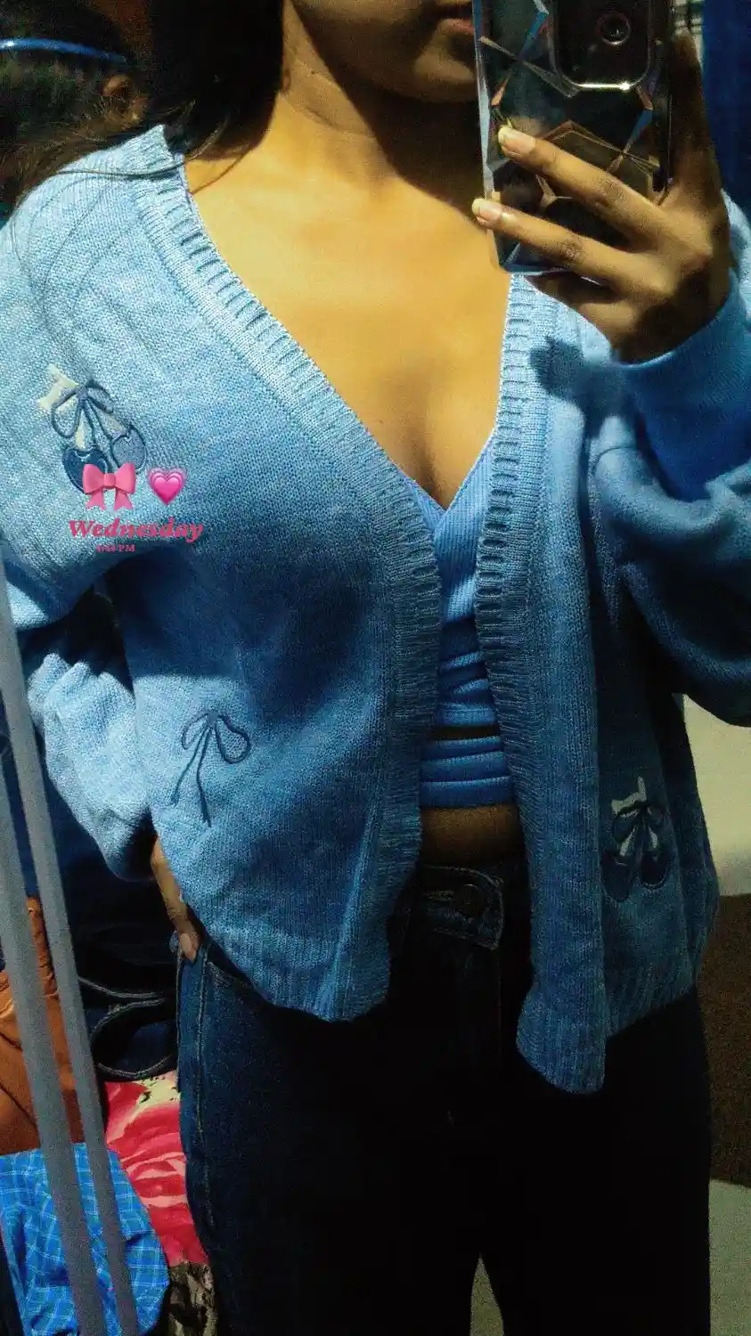 Buy glitchez Crop Front Open Conversational Print Sweater with