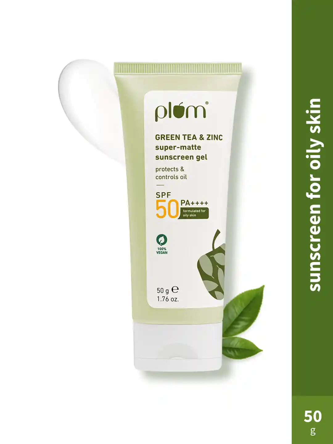APPFセラム Buy Plum Green Tea & Zinc Super-Matte SPF 50 PA ++++ Sunscreen Gel