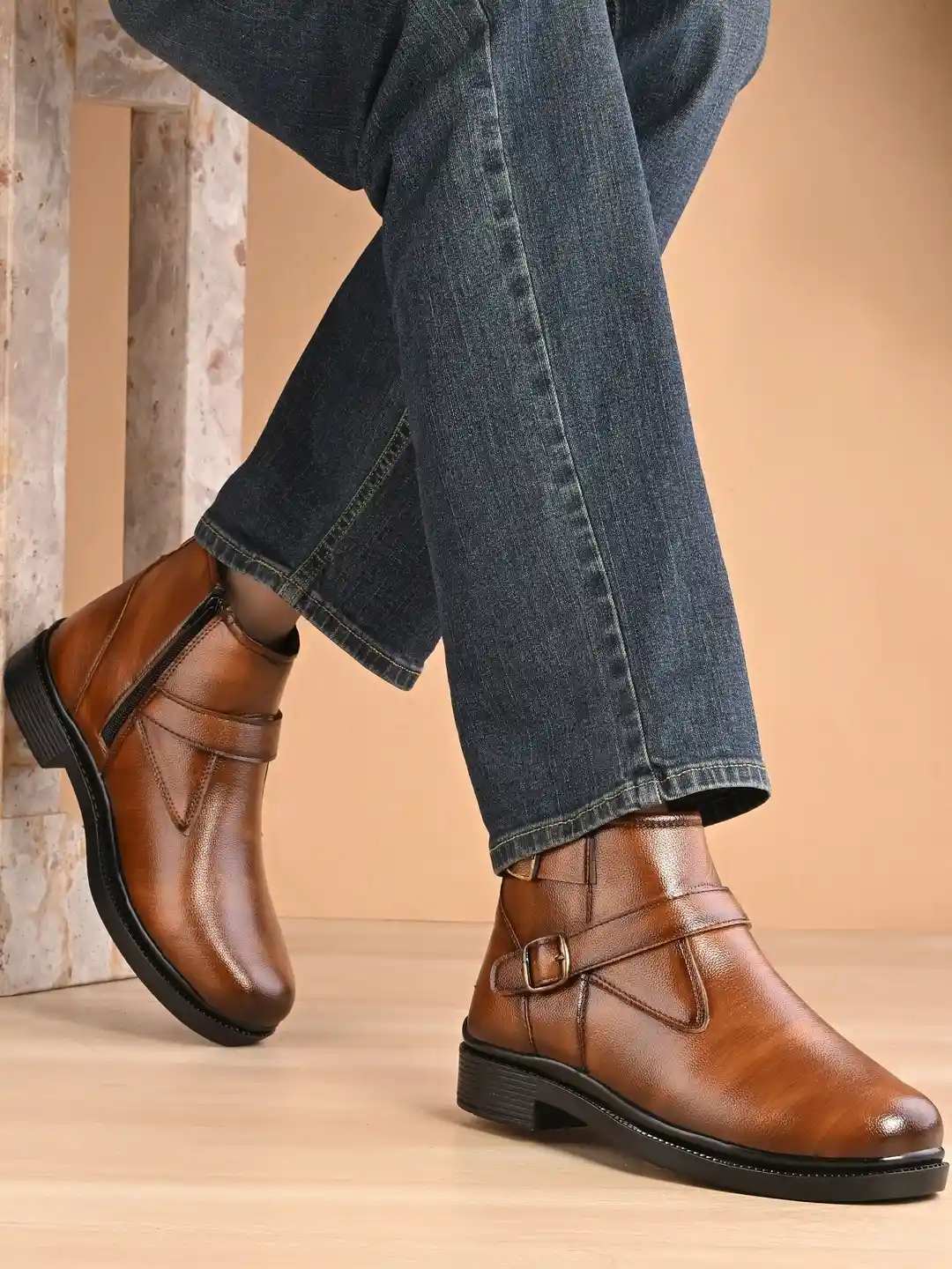 Buy DODA Side Zipper Adjustable Strap Chelsea Boots Boots for