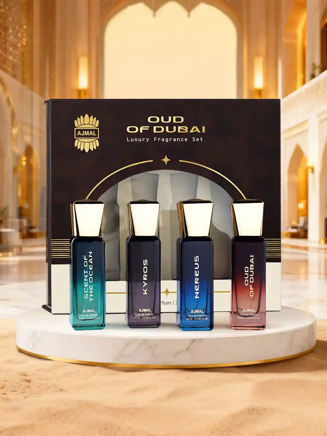 Ajmal Unisex Set Of Ajmal Oud of Dubai Long Lasting EDP Perfume Giftset  -20ML Each