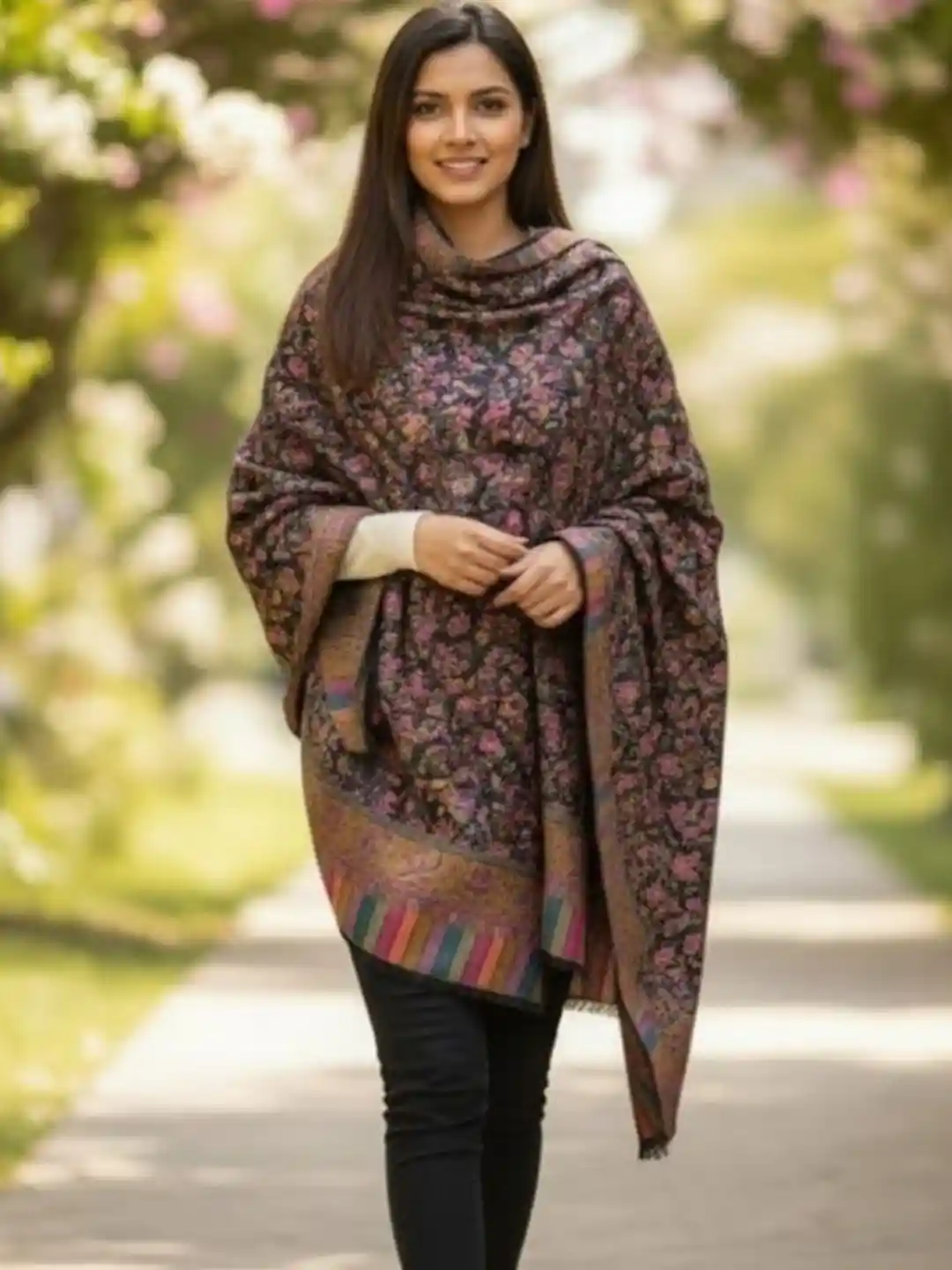 Buy THE SHAWL STUDIO Women Ethnic Motifs Woven Design Shawl