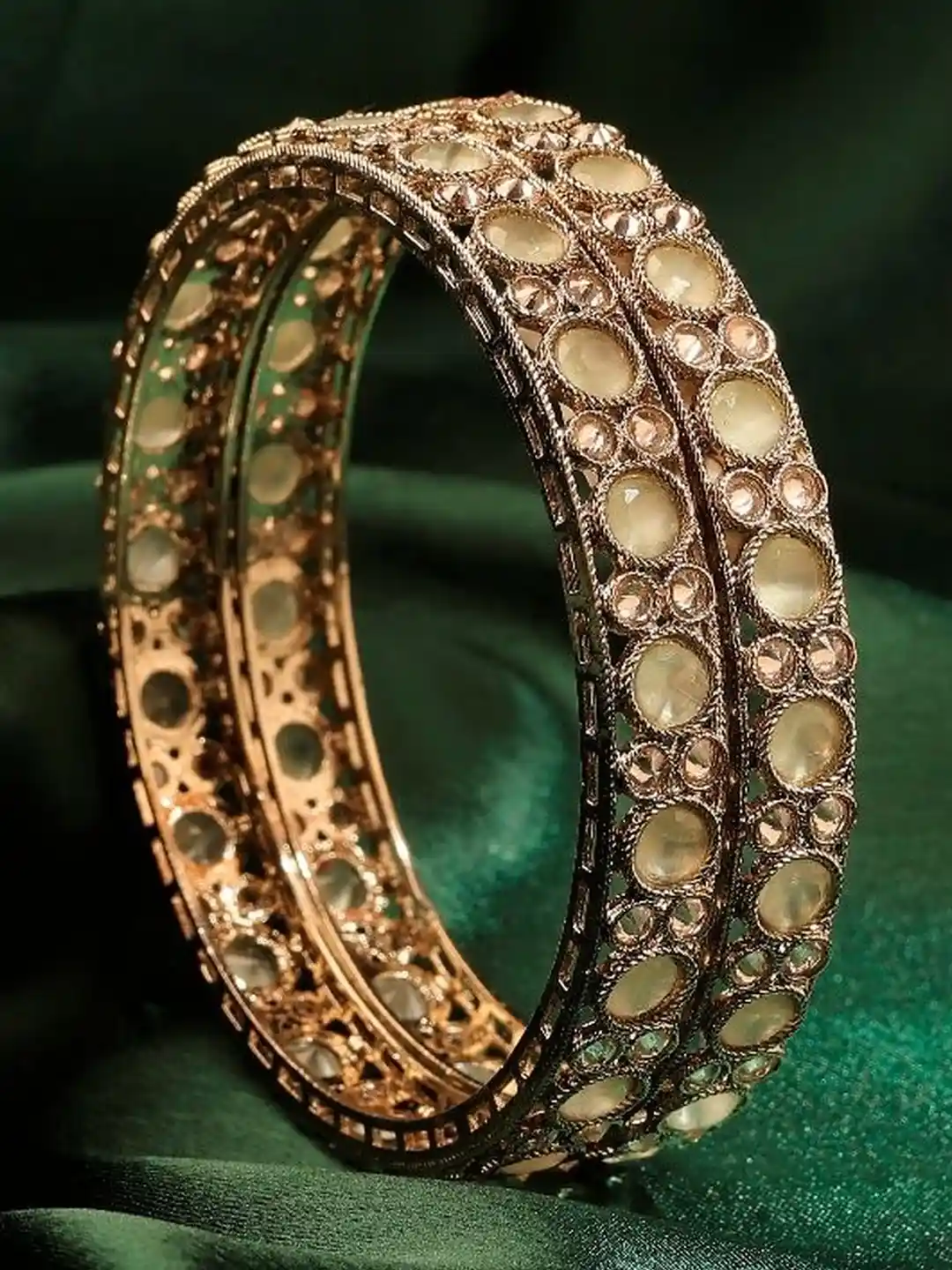 Buy SALONI FASHION JEWELLERY Set Of Gold Plated American Diamond