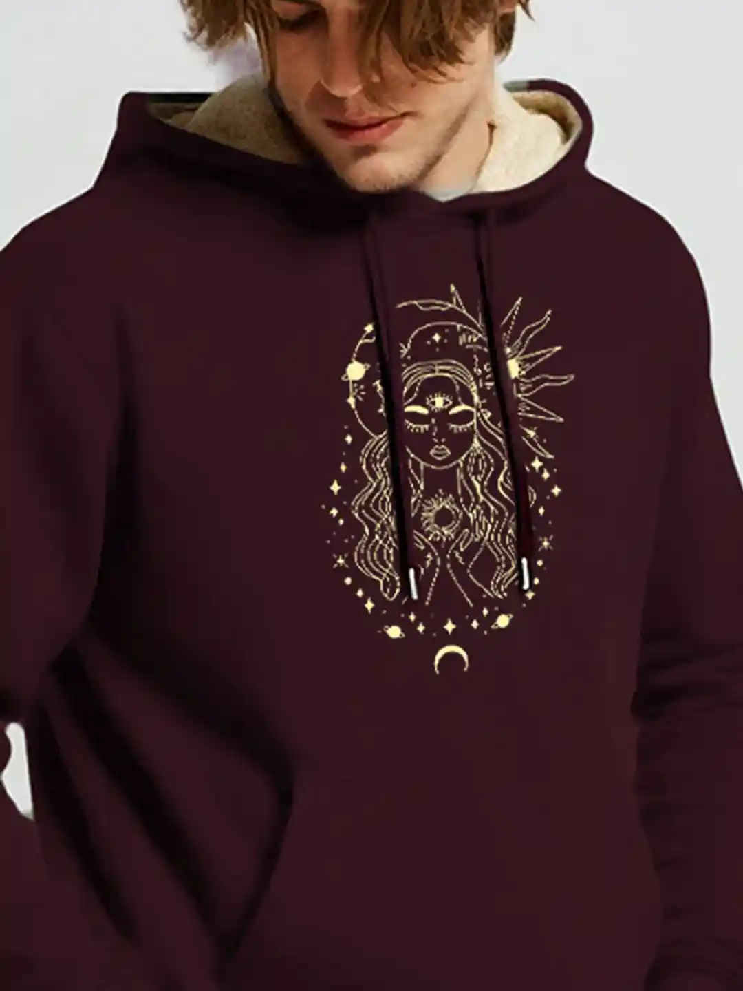 Buy TOGS TERRE Men Graphic Printed Hooded Long Sleeves