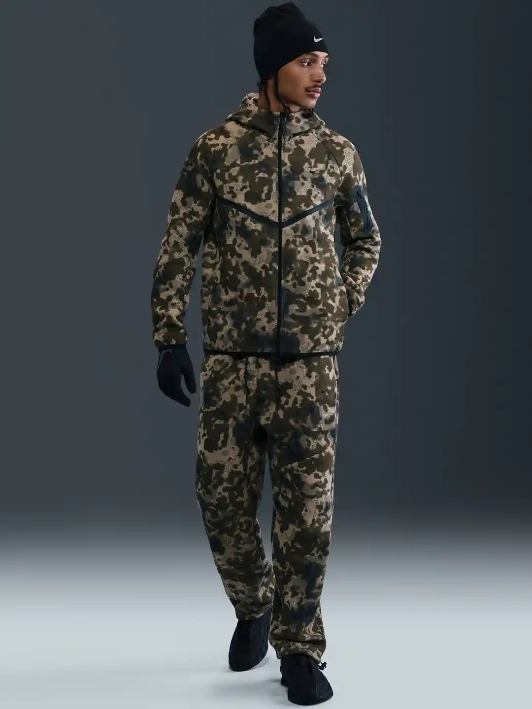 Buy Nike Tech Men's Full-Zip Fleece Camo Windrunner Jacket
