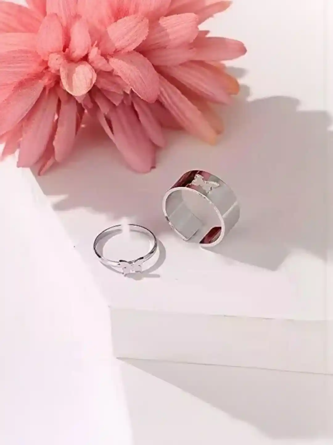 Buy Teeragaj Set Of Butterfly Couple Ring Ring for Unisex