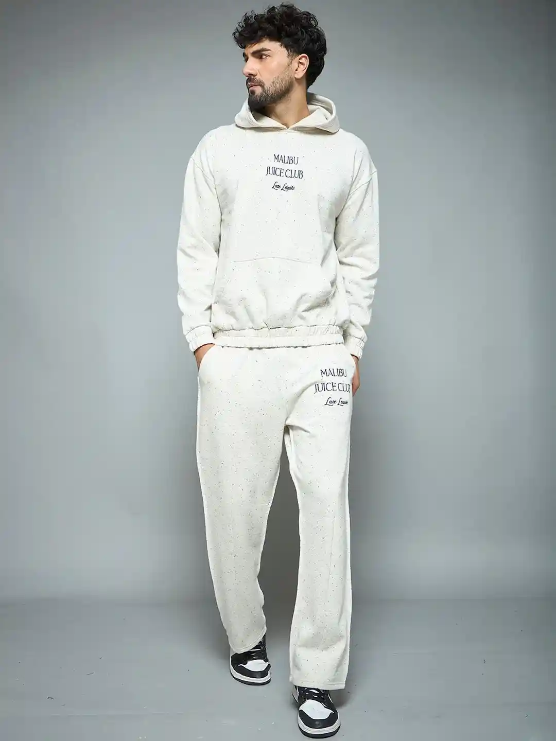 Buy FUGAZEE Men Cotton Printed Hooded Mid-Rise Tracksuits