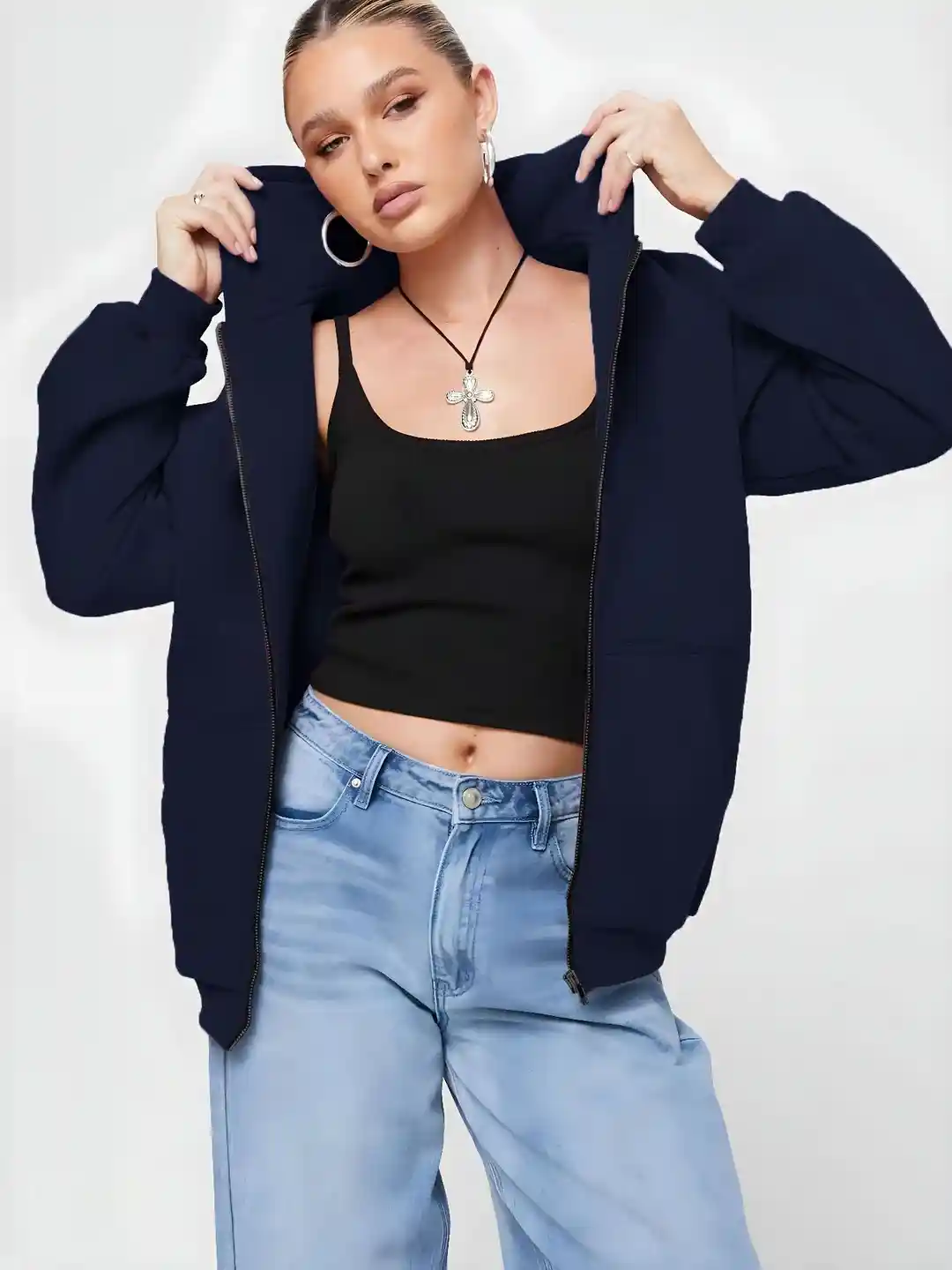 Fleece Open Front Hoodie Women's Buy GAP Women Women Grey