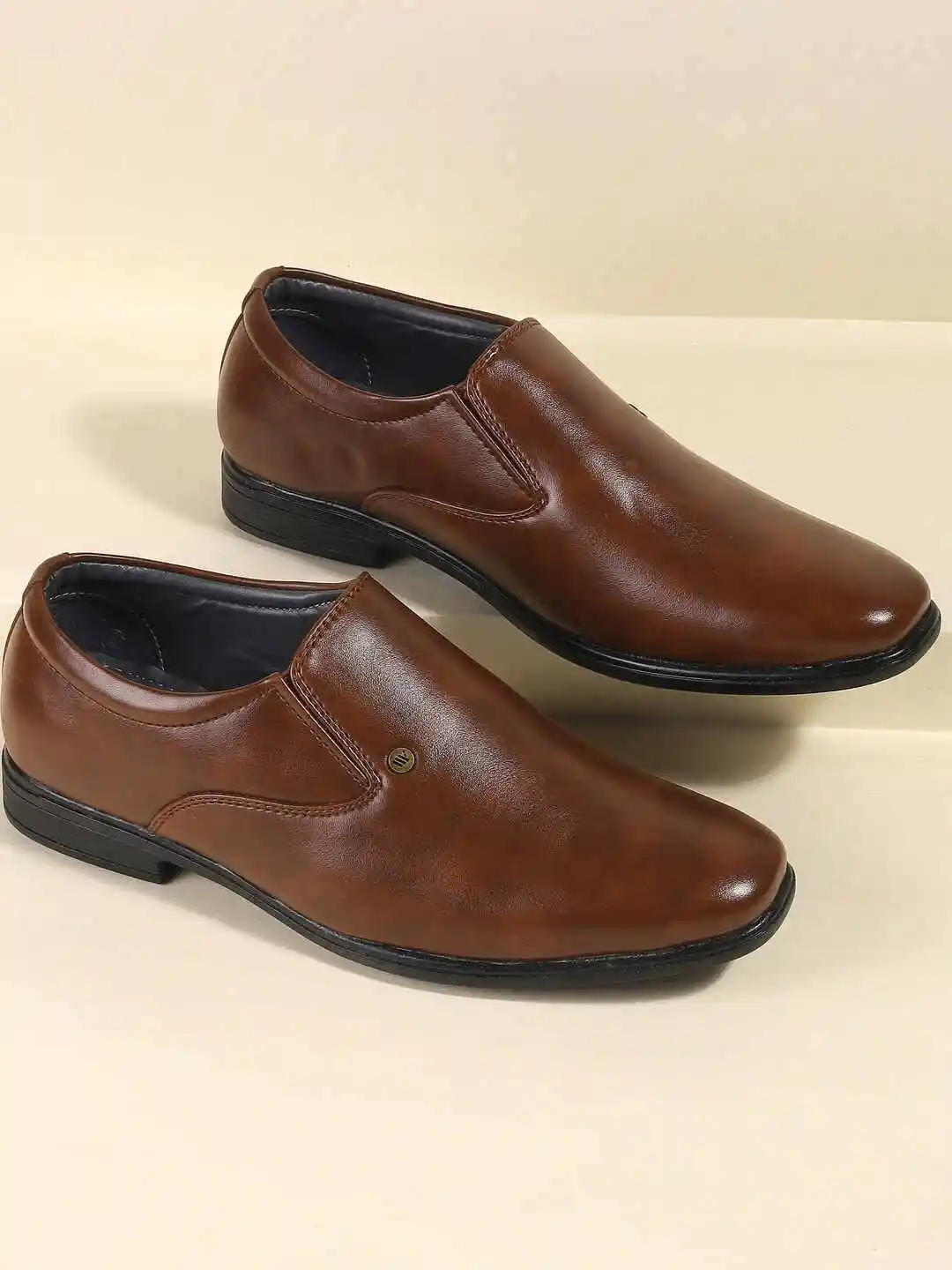 Buy WALKWAY by Metro Men Square Toe Formal Slip-Ons Loafers