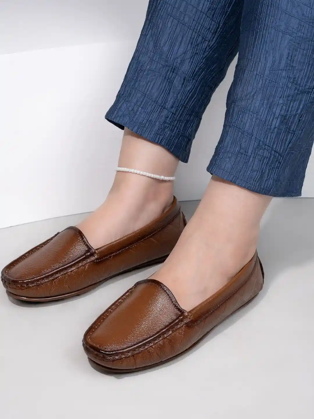 Buy 13 Reasons Women Textured Leather Driving Shoes Casual Shoes