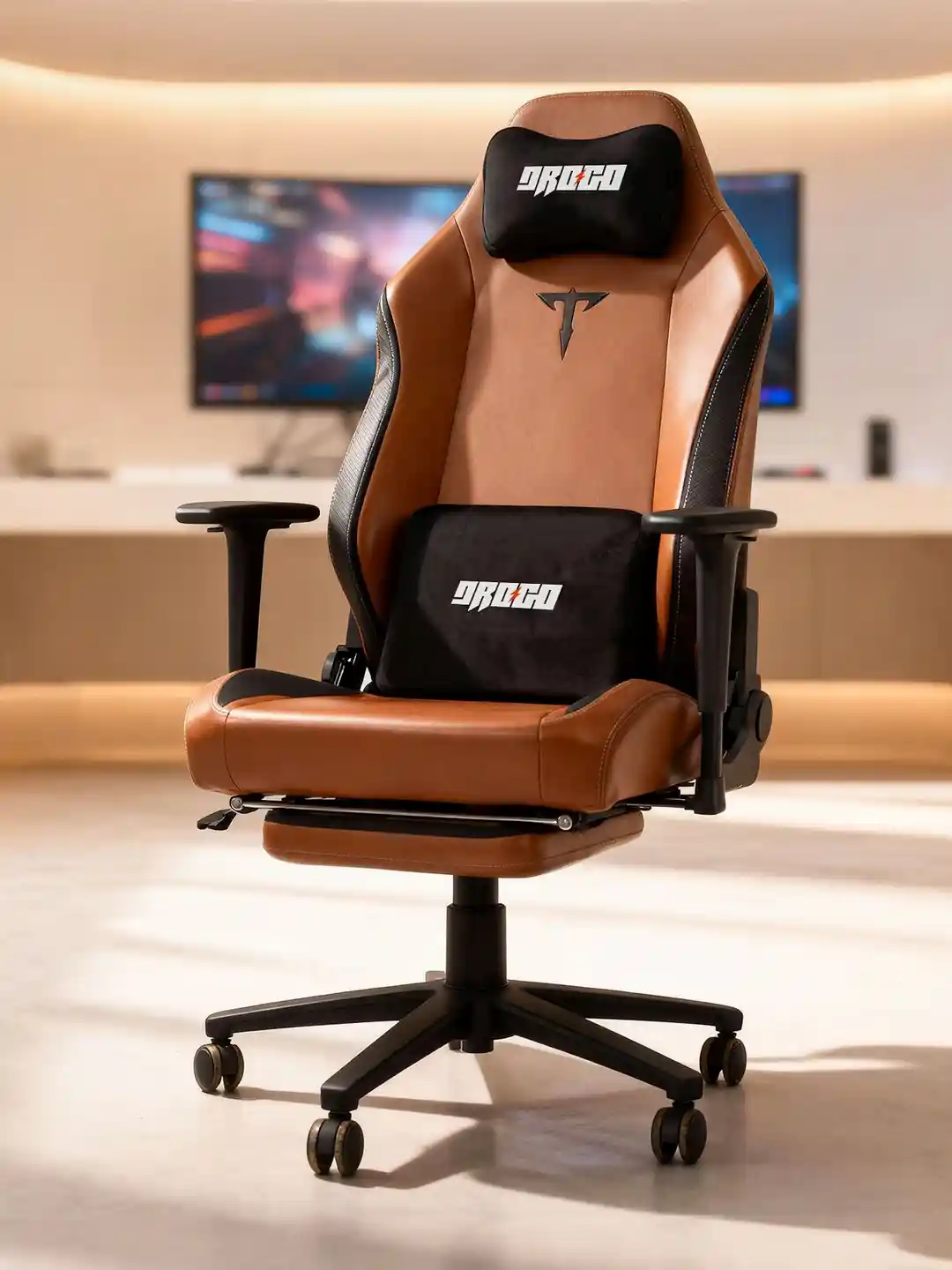 Buy DROGO Brown Black 360 Degree Rotation Backrest Adjustable