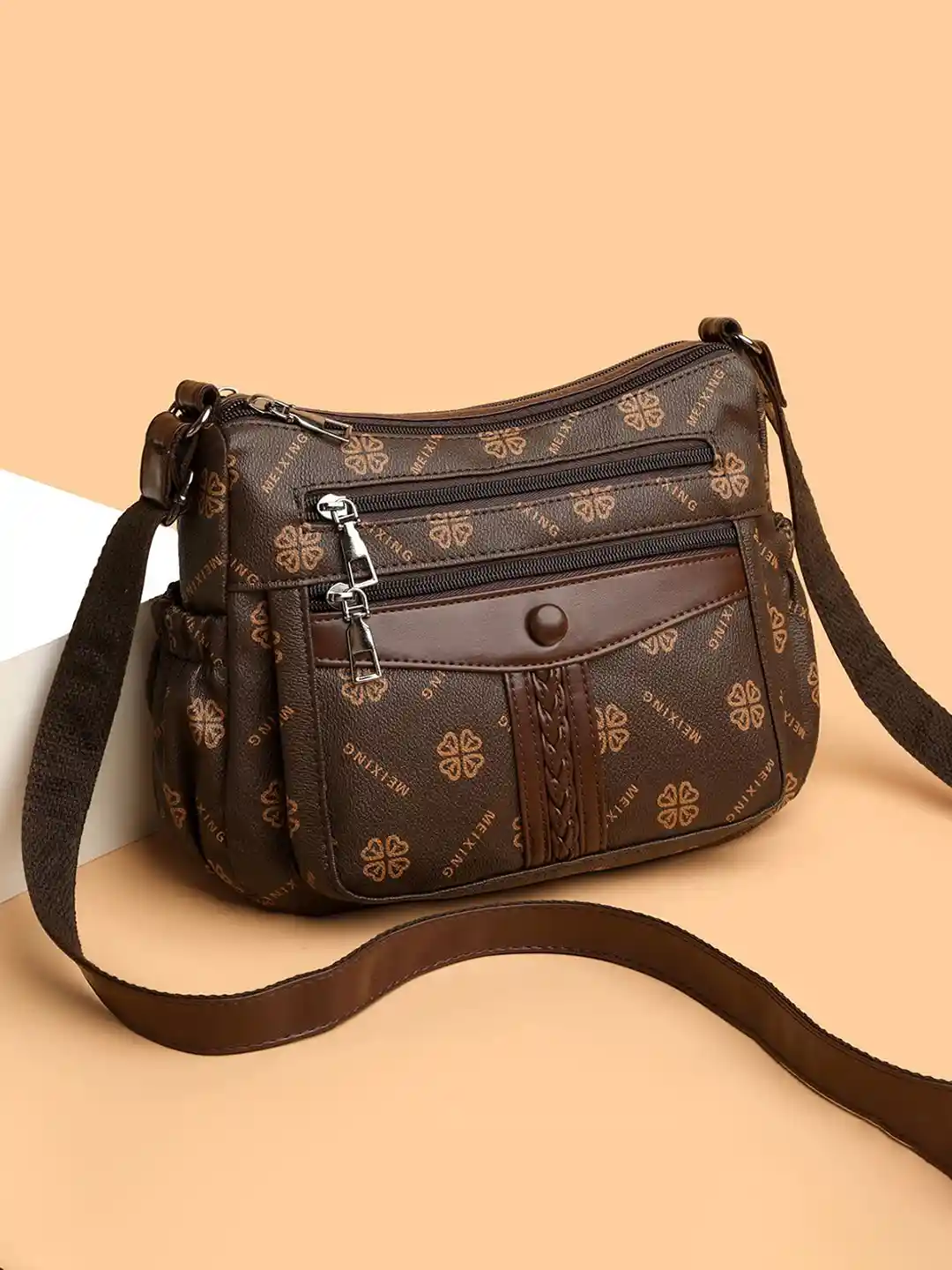 Buy Diva Dale Women Brand Logo Printed Baguette Sling Bag