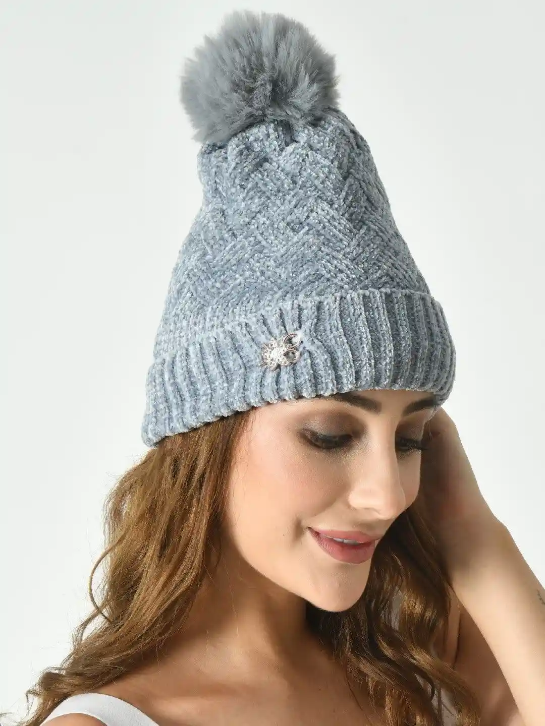 Buy KOLPOL Women Self Design Woollen Winter Hat Beanie with