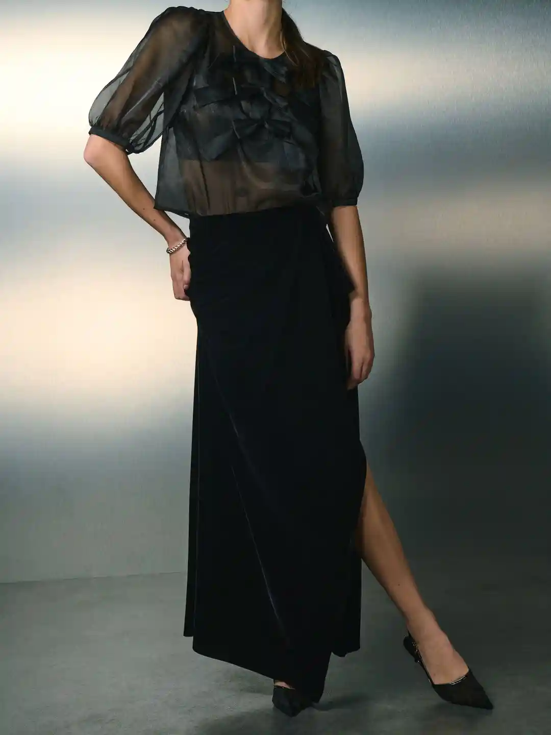 Buy NEXT Velvet Finish Wrap Maxi Skirt Skirts for Women 36287113