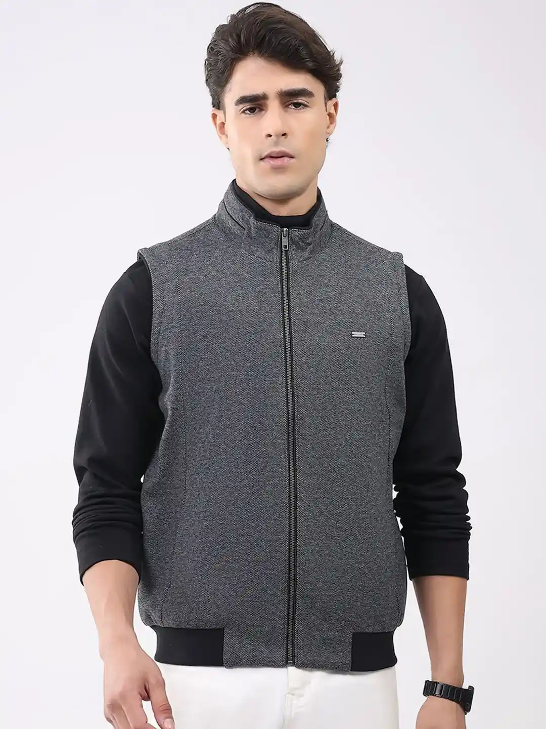 Buy Monte Carlo Men Mock Neck Sleeveless Jacket Jackets for Men