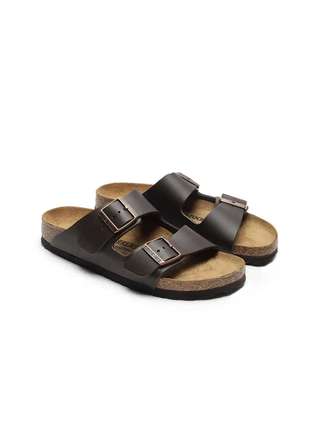 Buy Birkenstock Unisex Brown Arizona Natural Leather Narrow Width