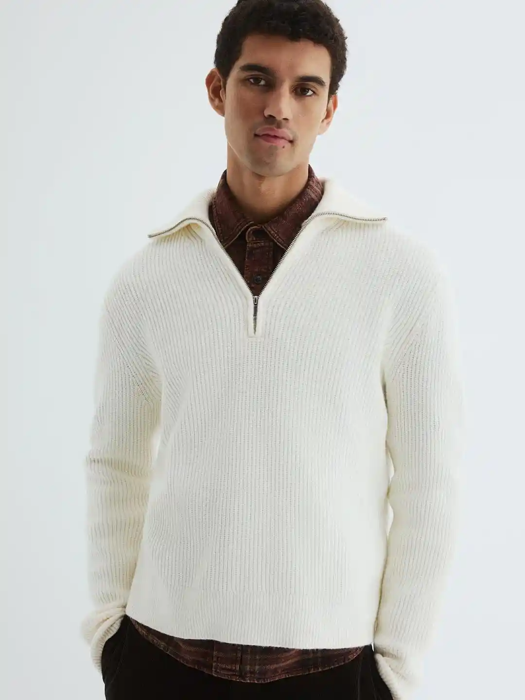 Buy H&M Men Regular Fit Zip-Top Jumper Sweaters for Men 37163798