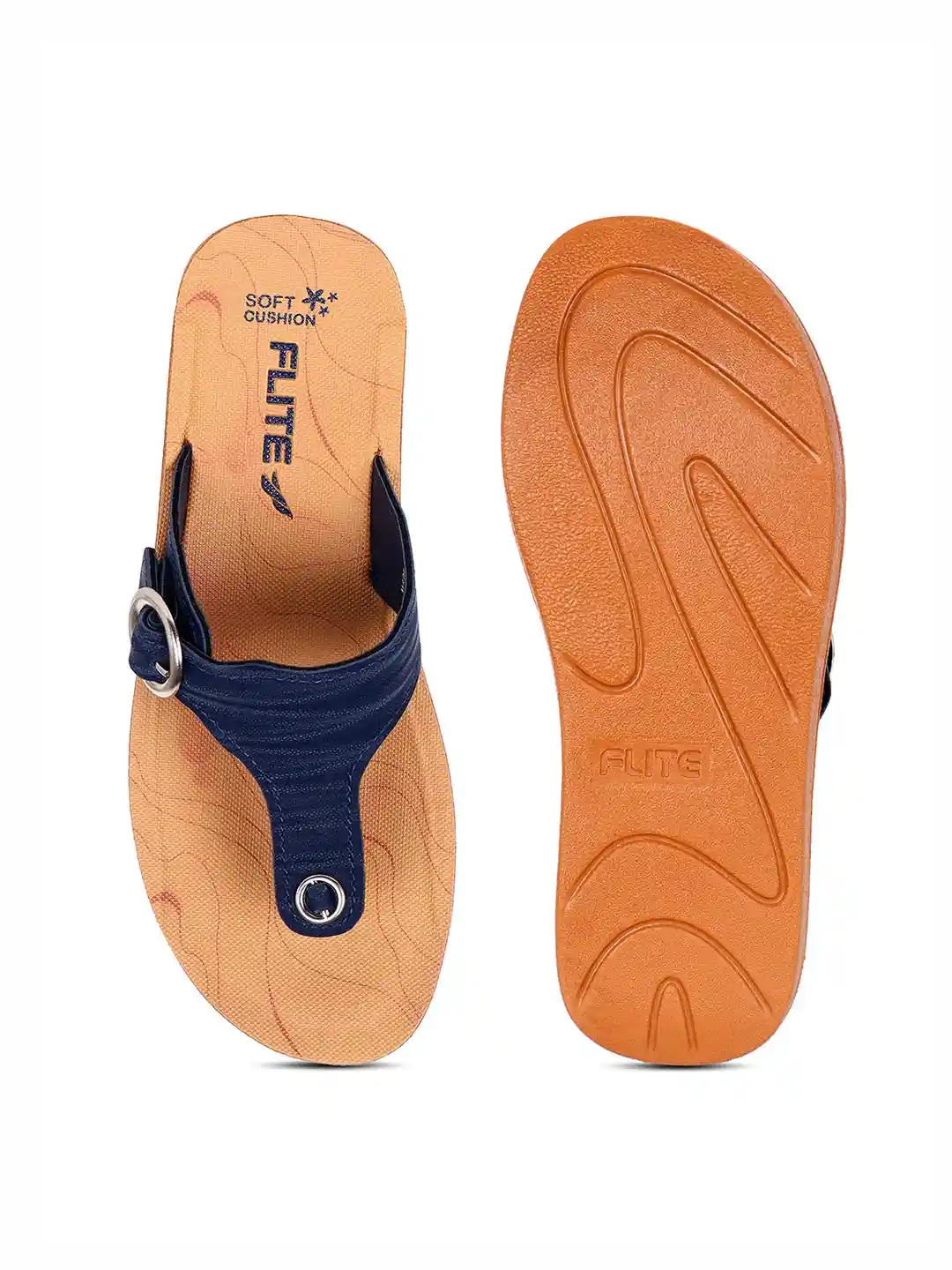 Buy FLITE Pul 61 Women Textured Rubber T-Strap Flip Flops Flip