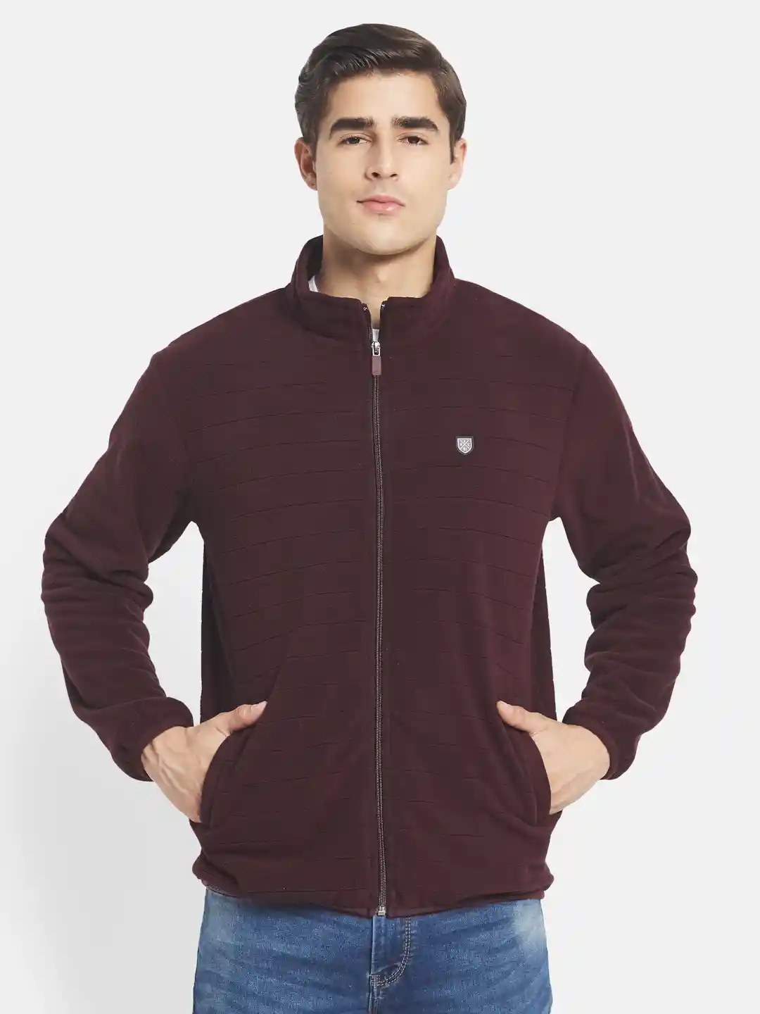 Octave Mock Collar Front Open Sweatshirt