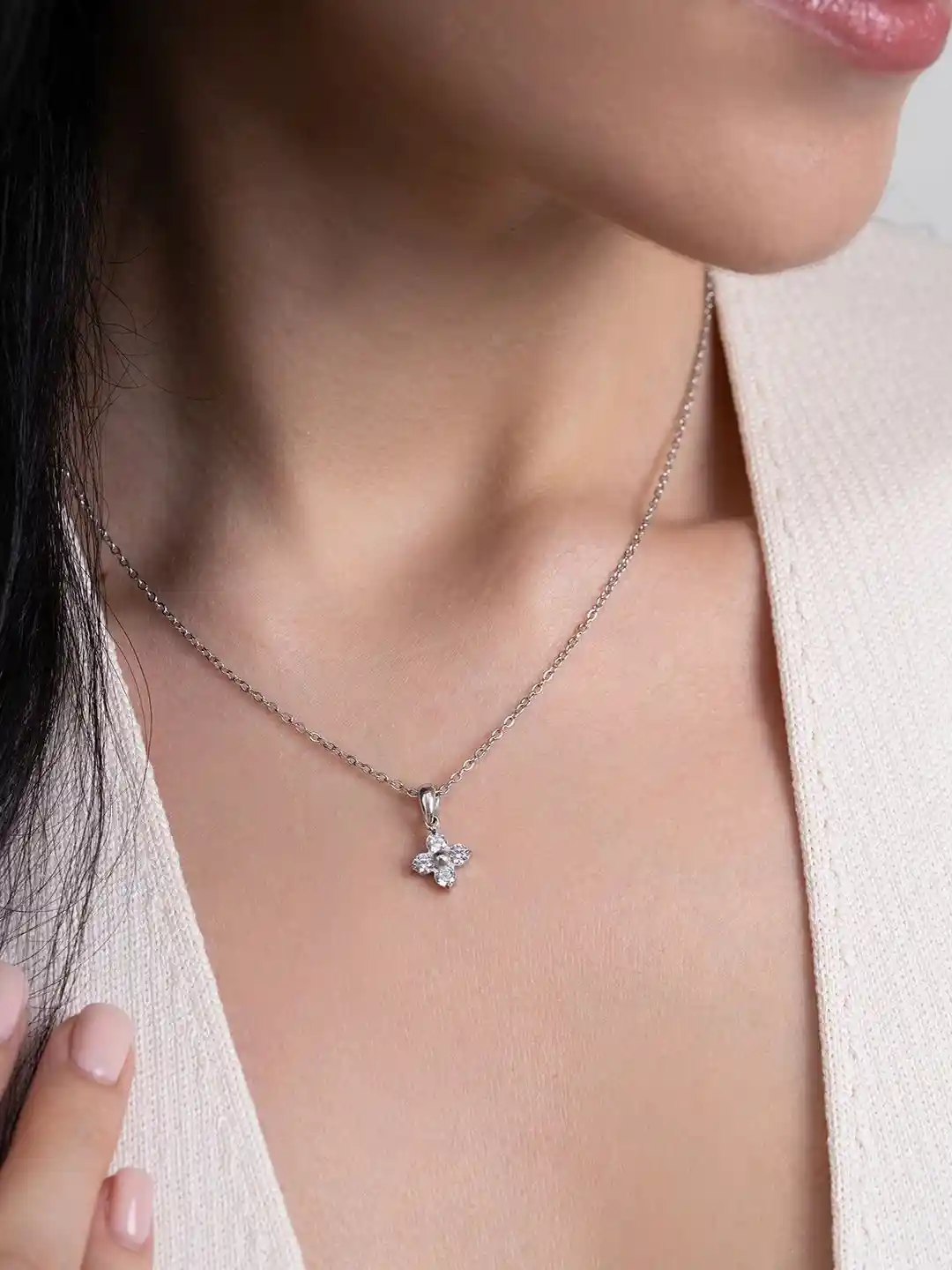 Buy Elinor Jewels Sterling Silver-Plated Artificial Stones