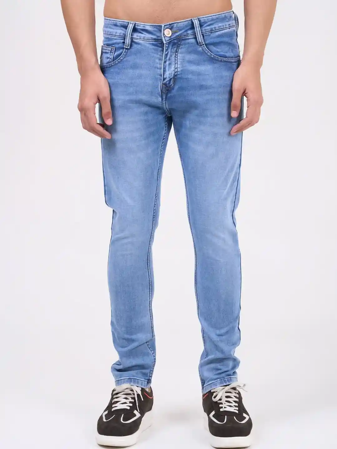 Buy Sparky Men Light Blue Narrow Fit Mid-Rise Light Fade Jeans