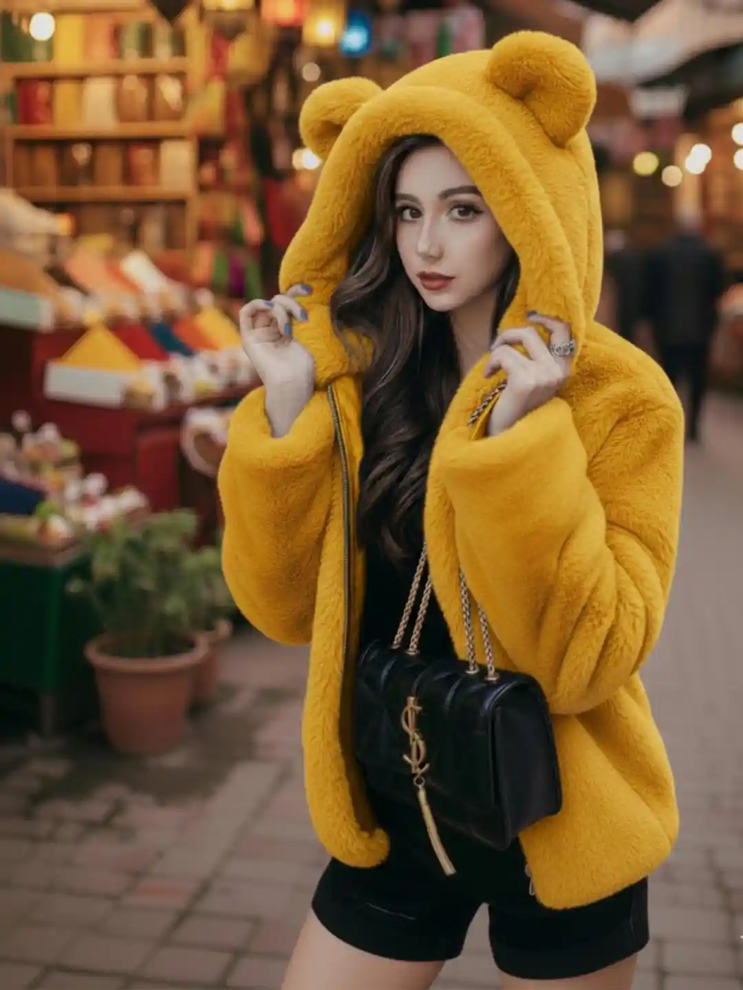 Buy 69 FASHION STREET Women Yellow Casual Sherpa Jacket Jackets