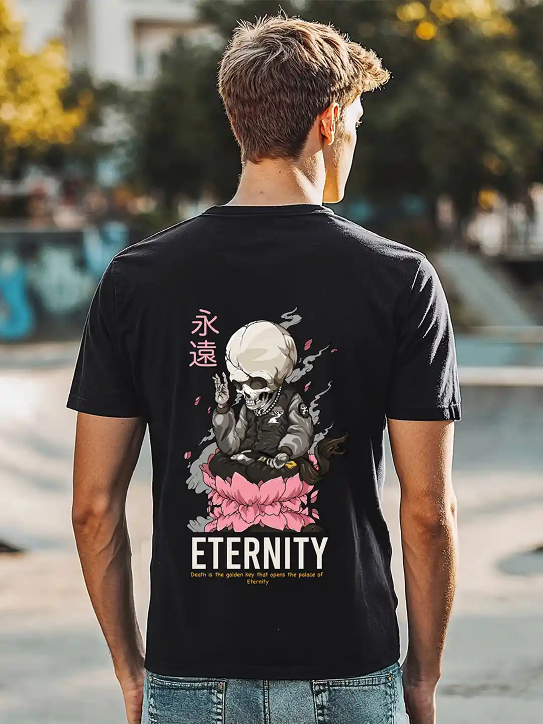Buy Bewakoof Black Eternity Graphic Printed T-shirt Tshirts for