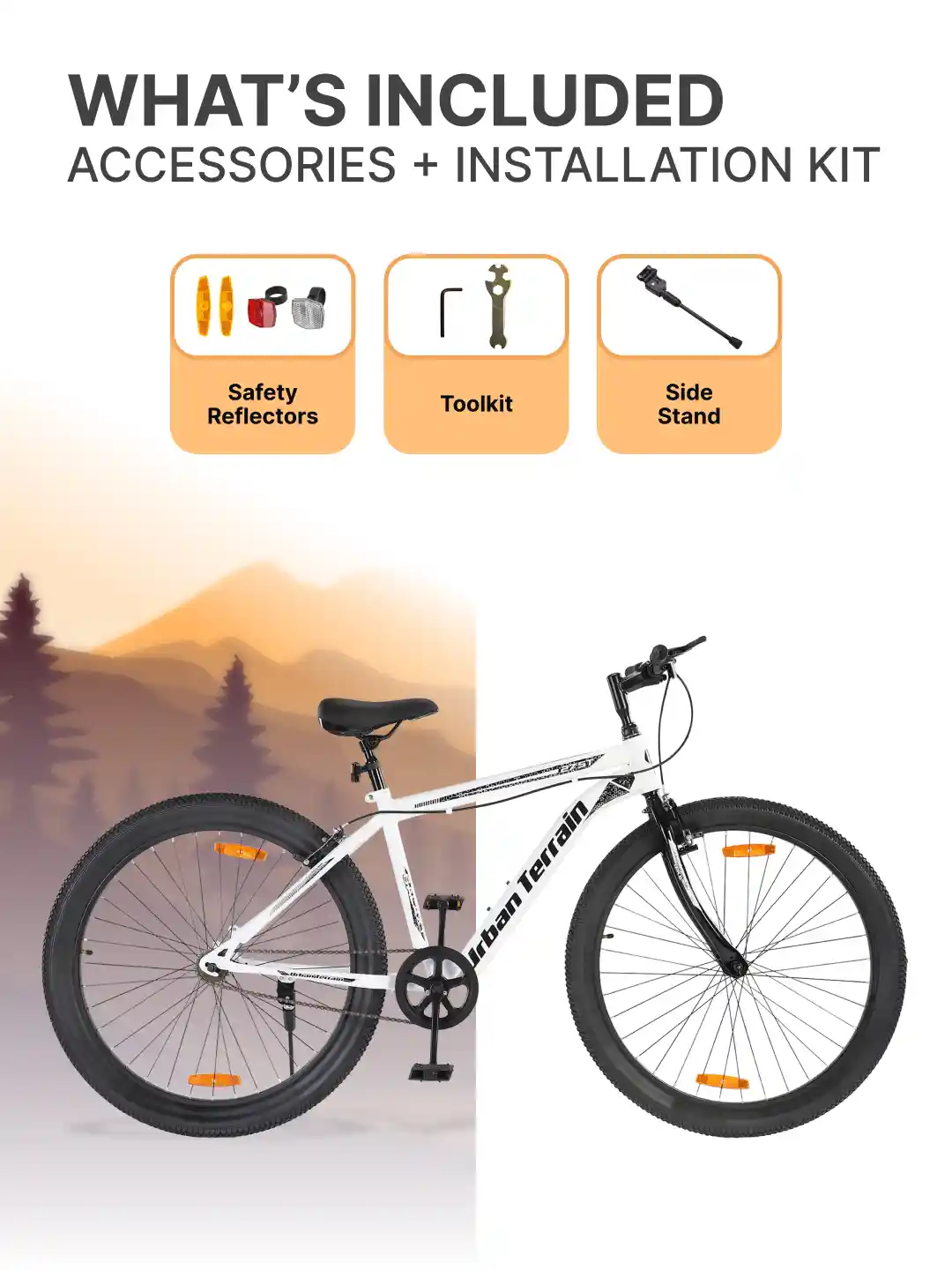 Buy URBAN TERRAIN Galaxy Steel Single Speed Mountain Bike - Main Image