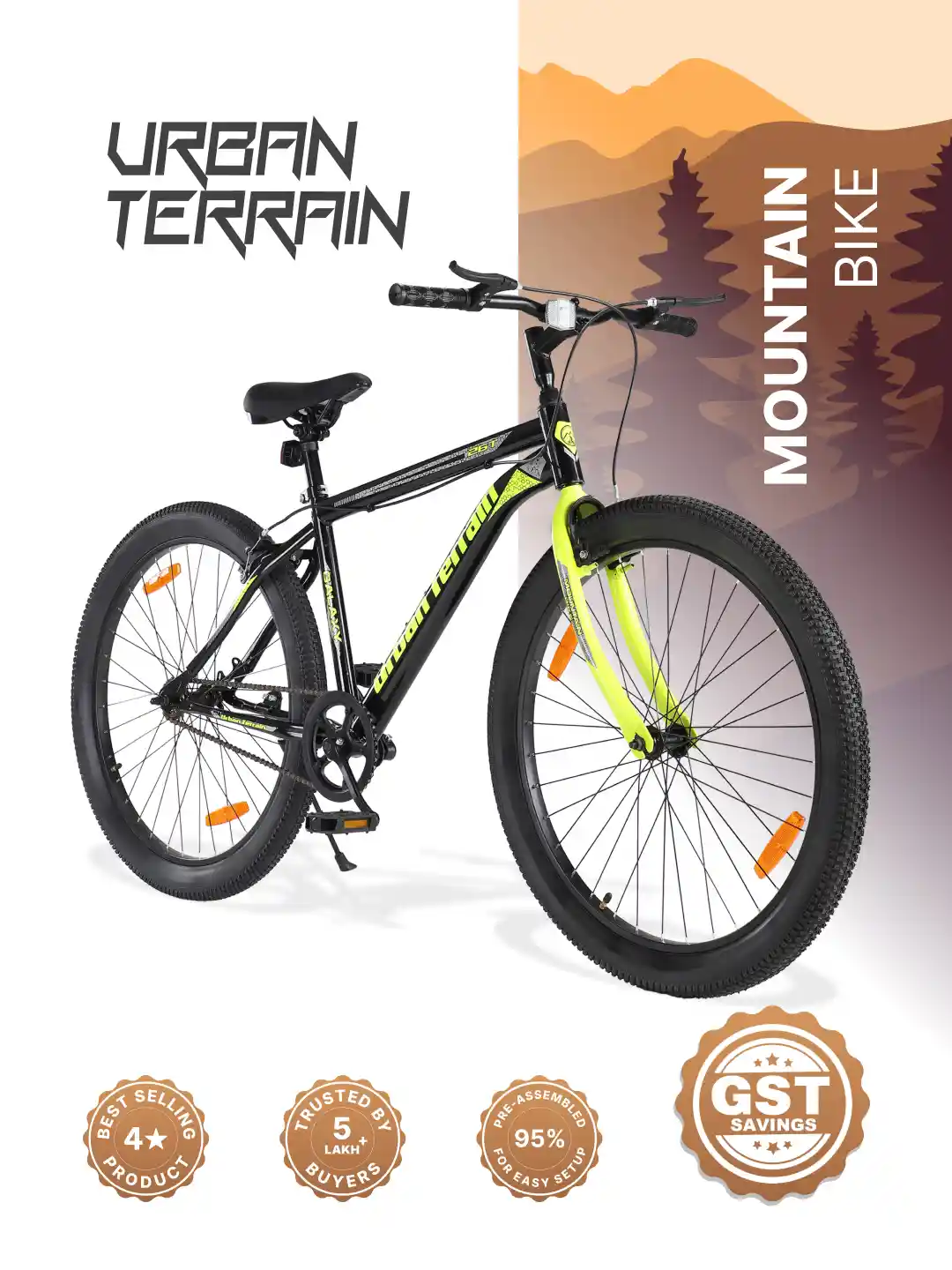 Buy URBAN TERRAIN Galaxy Steel 26T Single Speed Mountain Bike