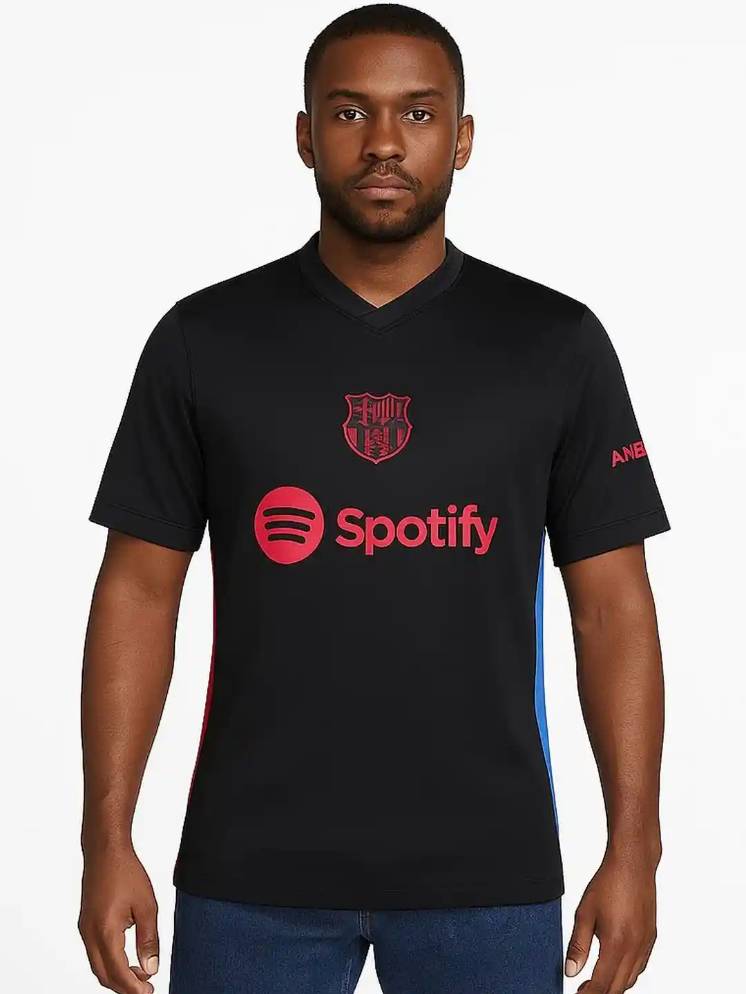 Buy dostitch Men Barcelona Printed V-Neck Dri-FIT T-shirt