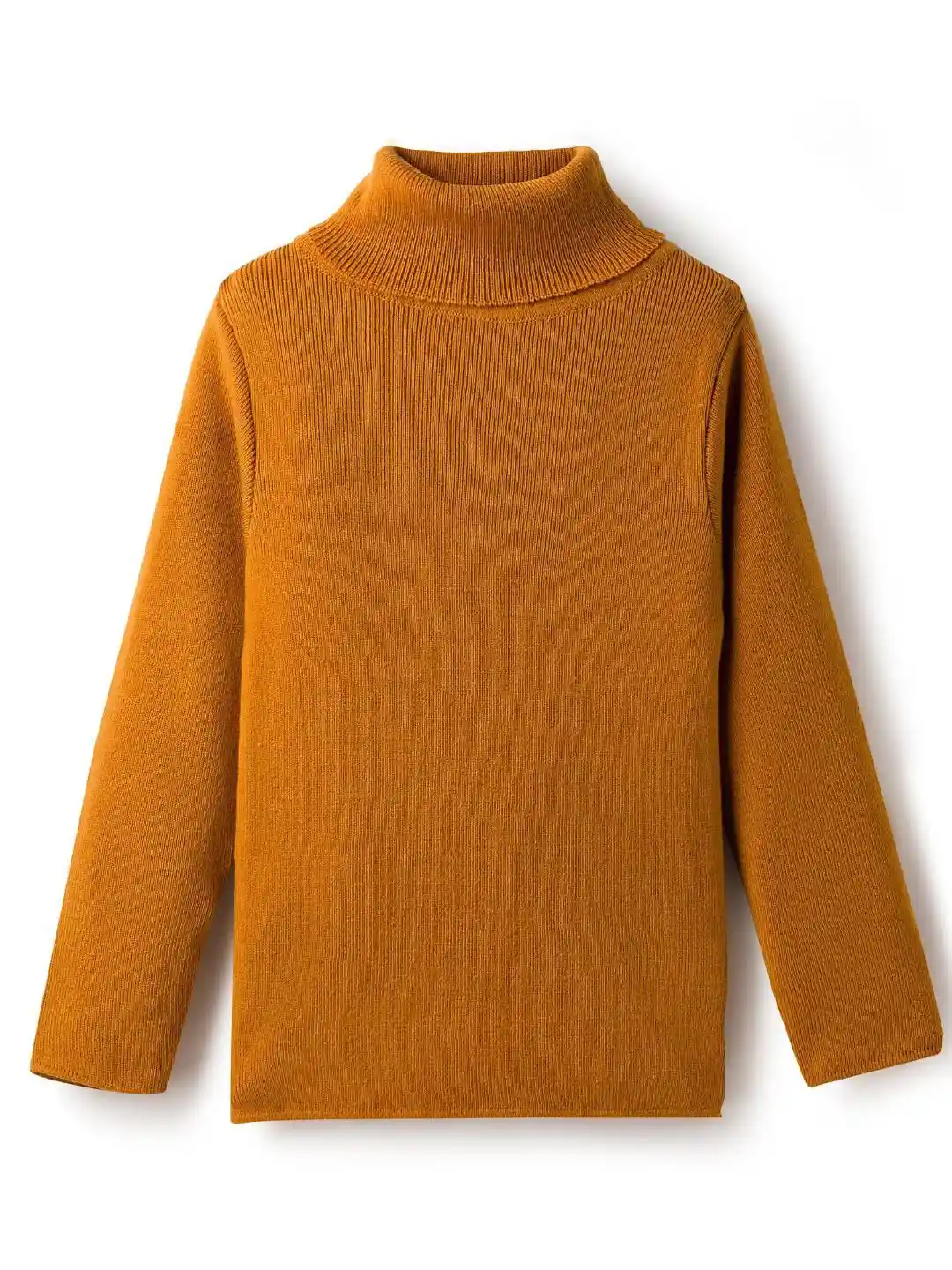 RVK Kids Ribbed Turtle Neck Long Sleeves Pullover Sweaters