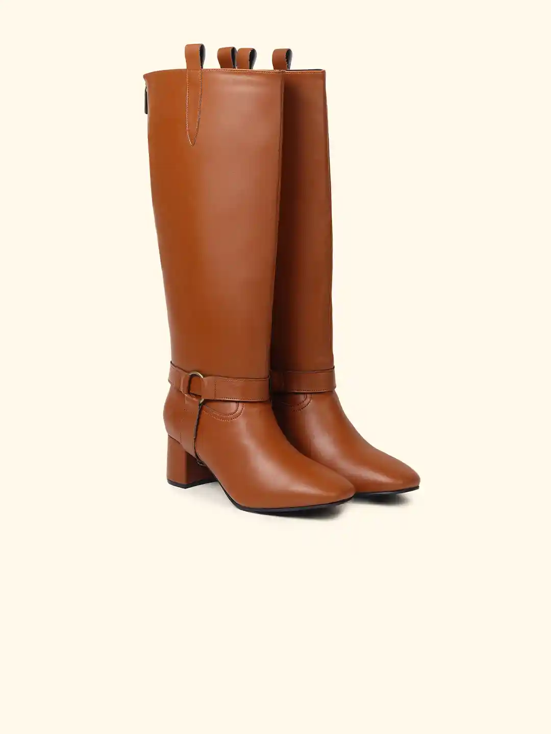 Buy yoho Women 2in1 Calf-Length Leather Finish Detachable Ankle