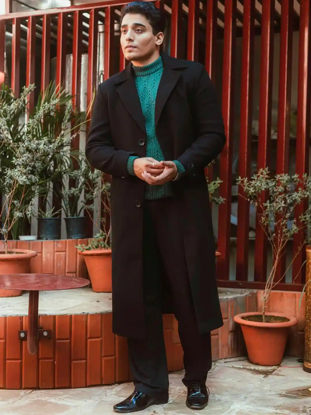 Buy JAVINISHKA Single-Breasted Notched Lapel Trench Coat Coats