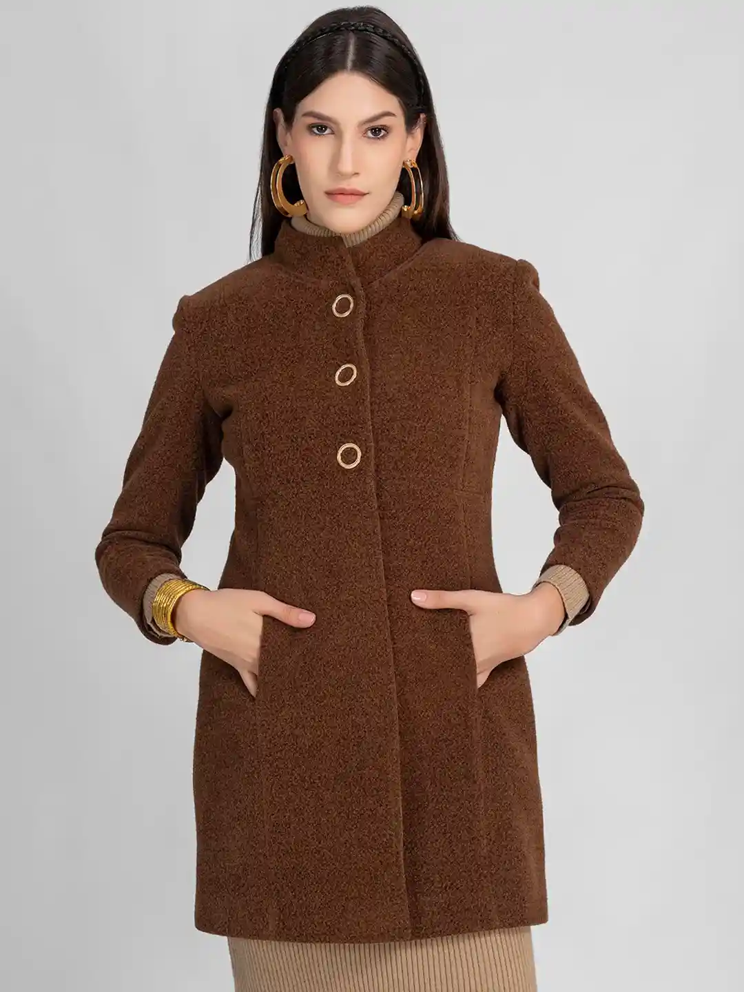 ジャケット・アウター louren stand collar over coat louren stand collar over coat