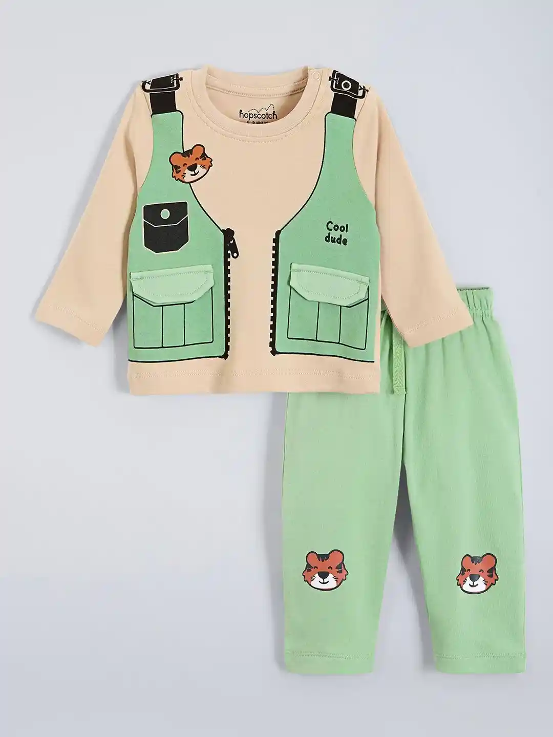 Buy Hopscotch Boys Printed T-shirt with Trousers Clothing Set