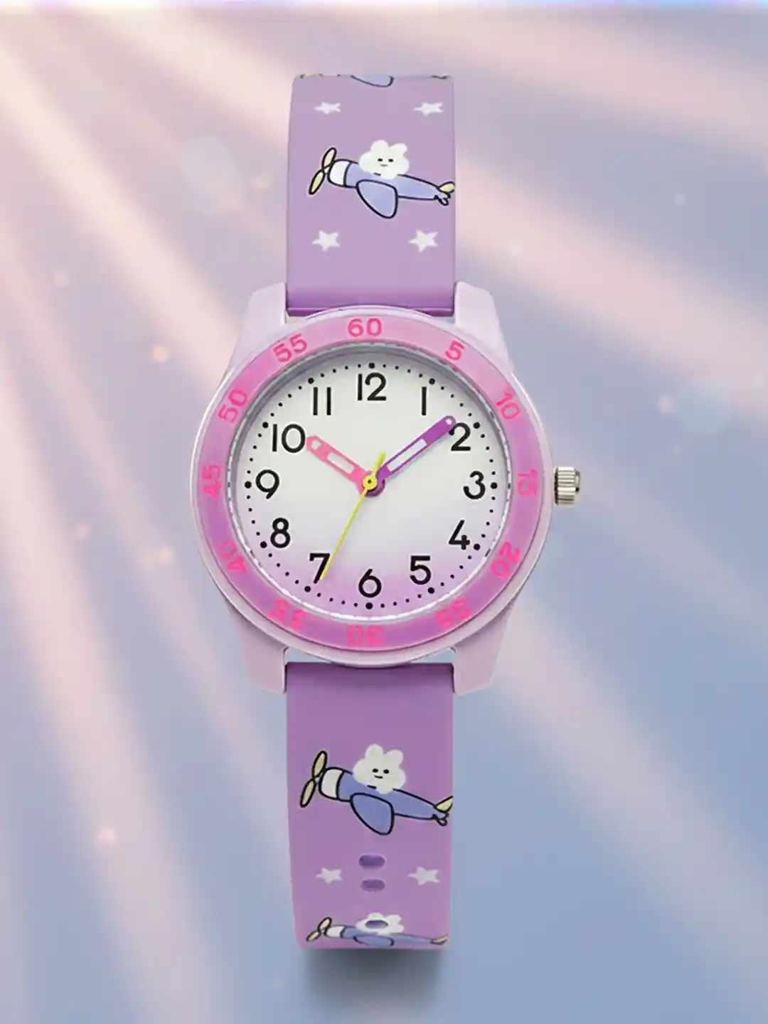 Buy Time Up Girls Printed Dial Straps Analogue Watch D6032-14 - Main Image