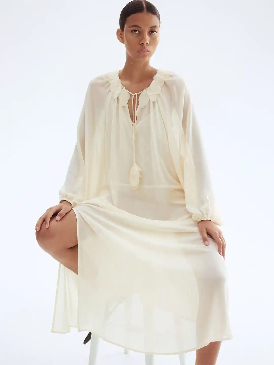 Buy H&M Long Chiffon Dress Dresses for Women 36701521 Myntra