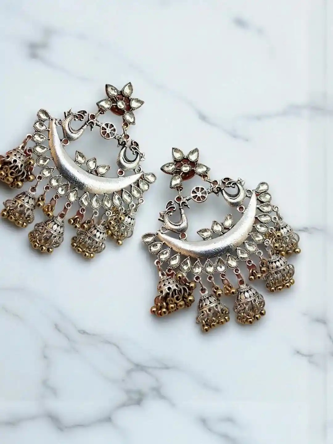 Fashioncrab Unique Oxidised Earrings Beautiful Oxidised Silver