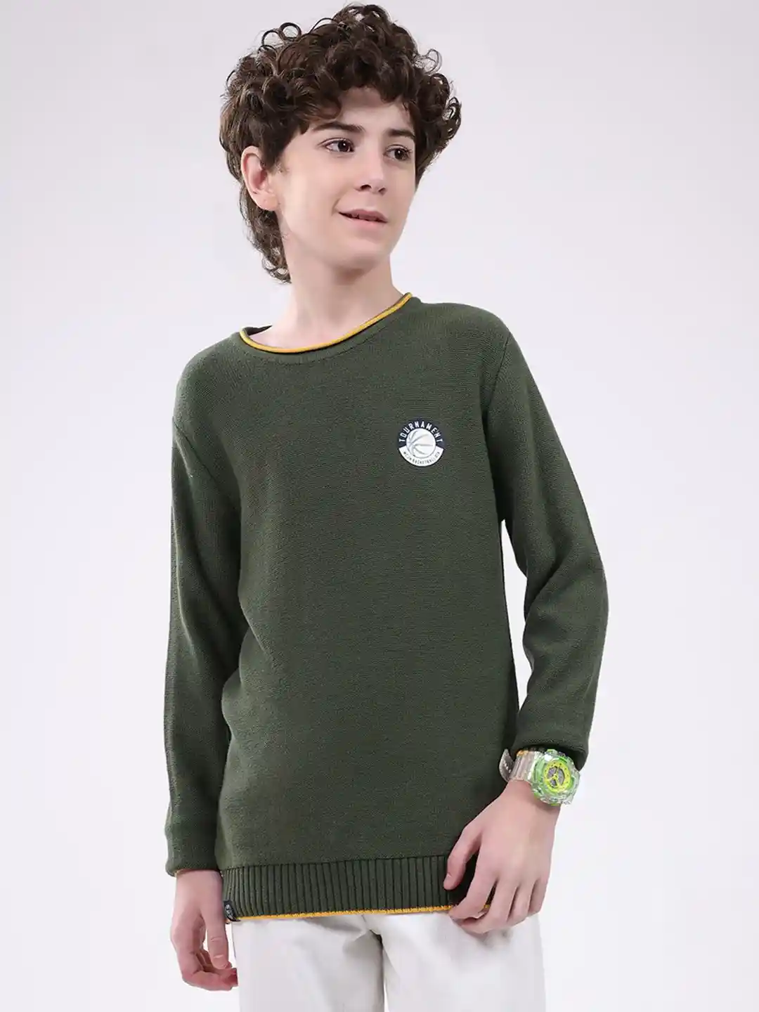 Round Neck Monte Carlo Full Sleeve Sweater Buy Monte Carlo Boy's