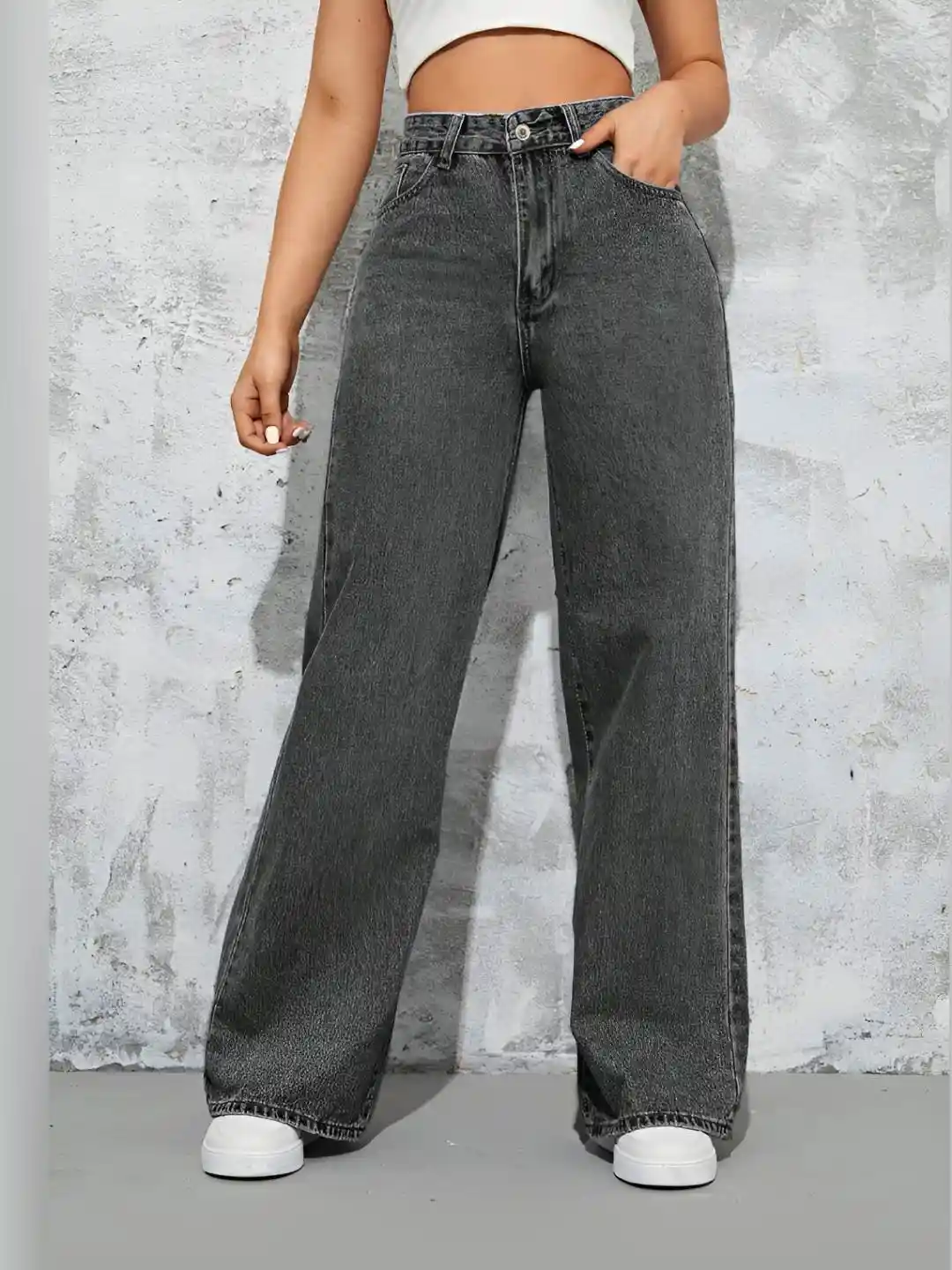 Buy DENIM FIT Women Urban Wide Leg High-Rise Jeans Jeans for