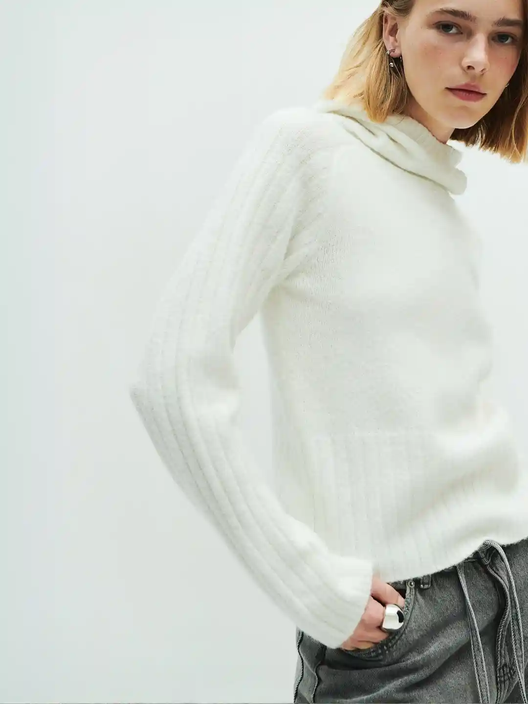 Buy H&M Knitted Balaclava Hoodie Sweaters for Women 31781854