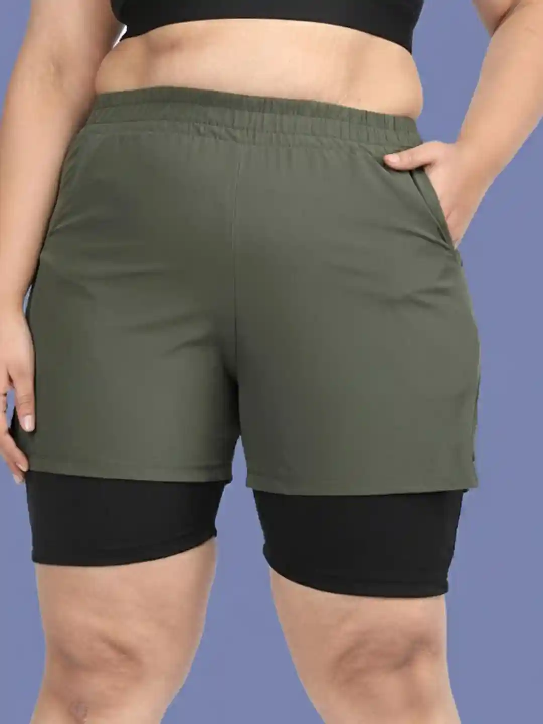 Sztori Women Plus Size Running Sports Shorts