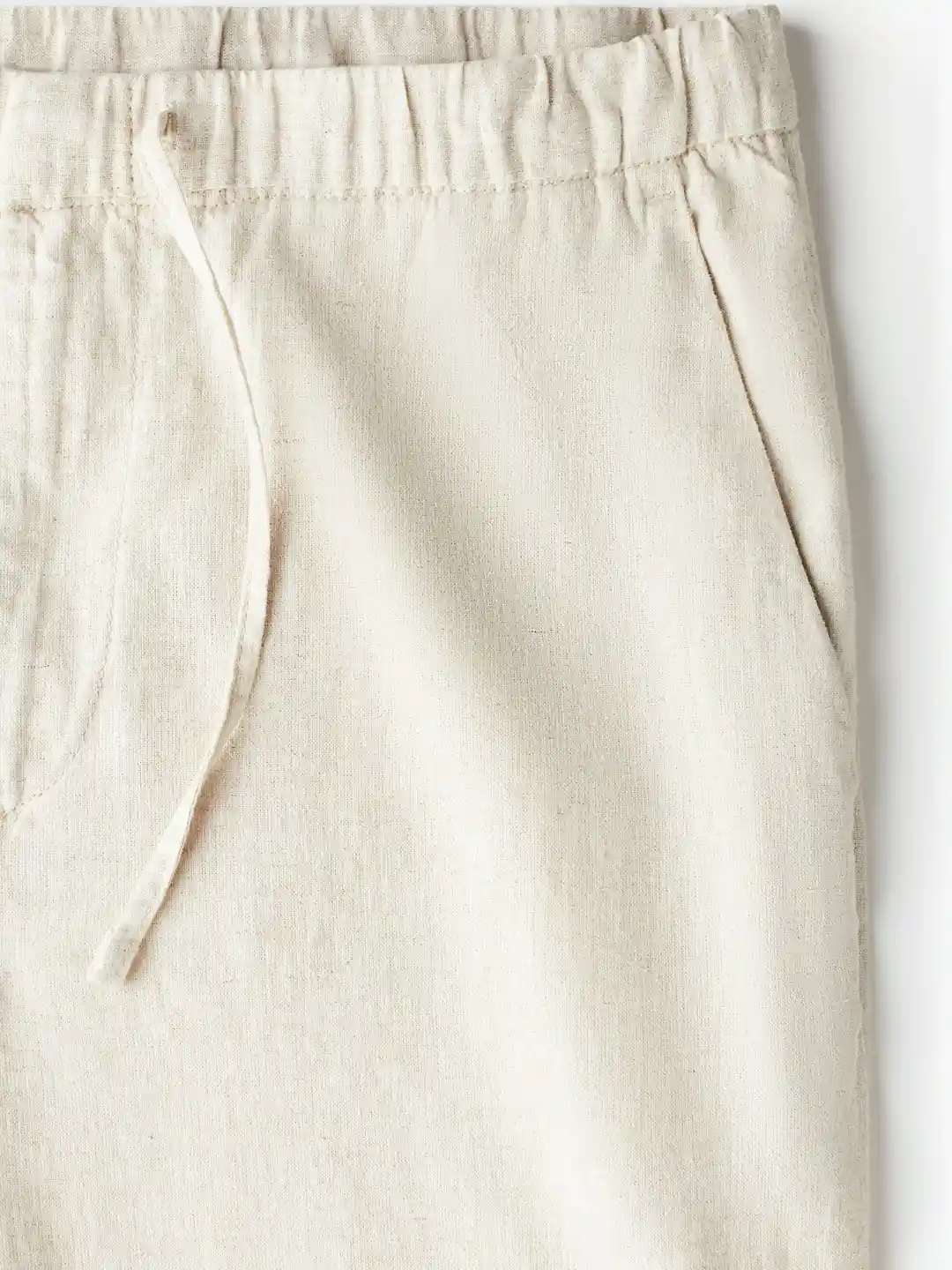 Buy H&M Men Regular Fit Linen-Blend Trousers Trousers for Men