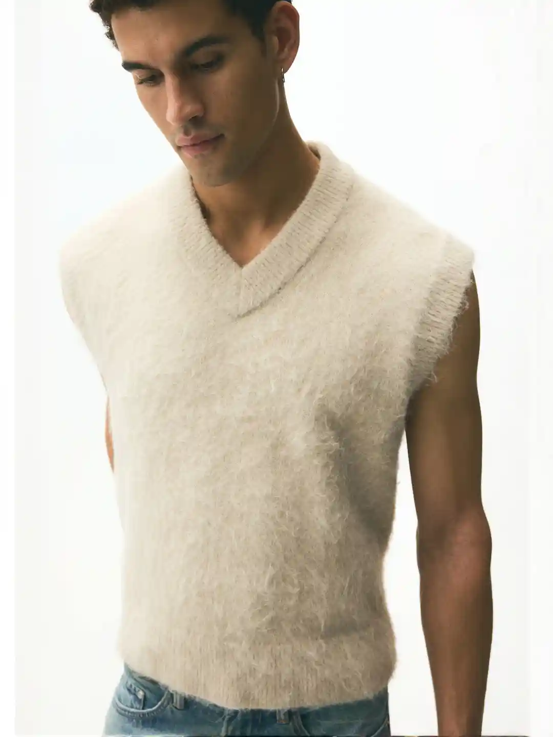 H&M Loose Fit Fluffy Vest Sweater