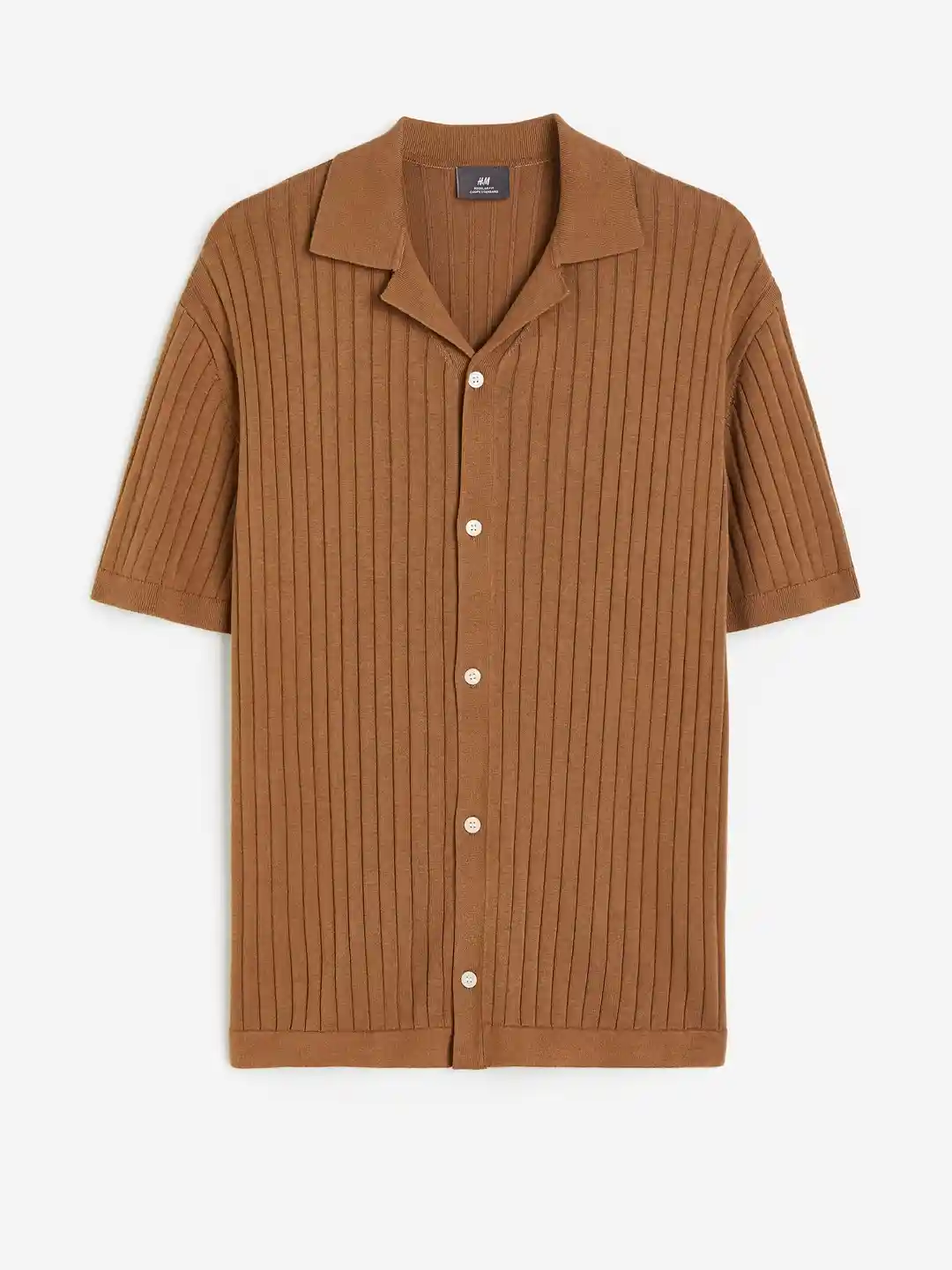 Buy H&M Men Regular Fit Rib-Knit Resort Shirt Shirts for Men