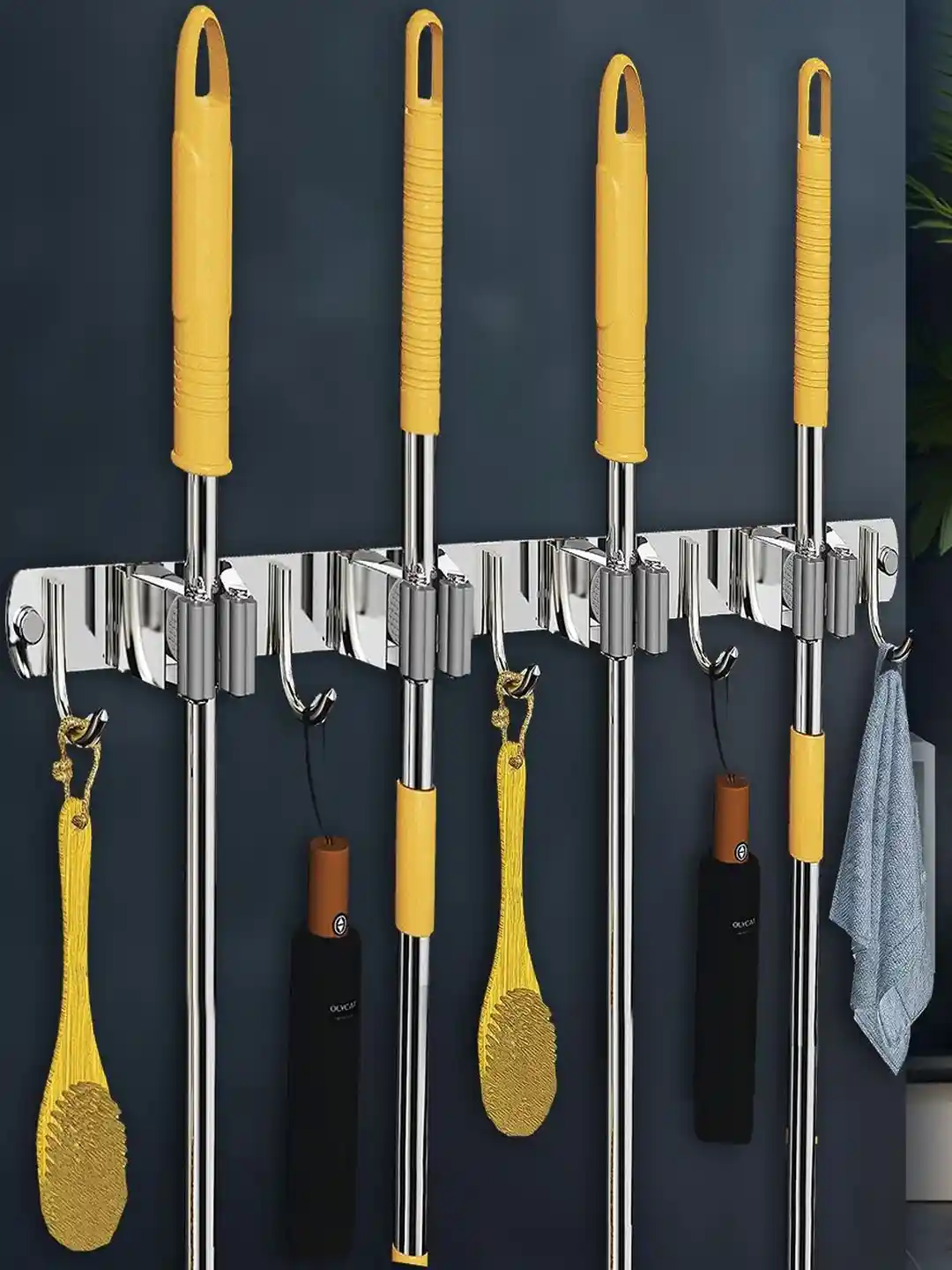 Buy Sittella Stainless Steel Wall Mounted Broom Mop Stick Hook