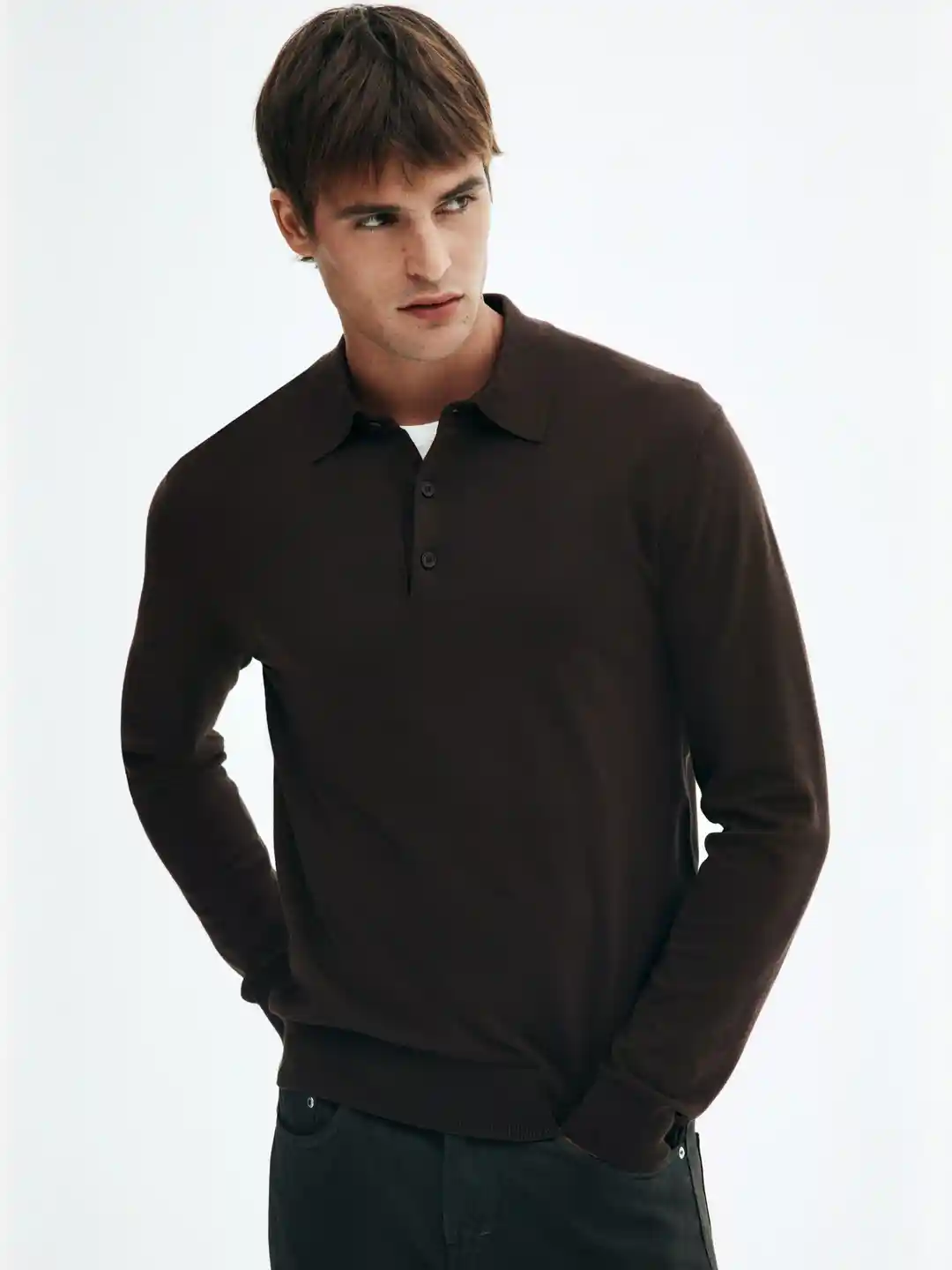 Buy H&M Regular Fit Fine-Knit Polo Shirt Tshirts for Men