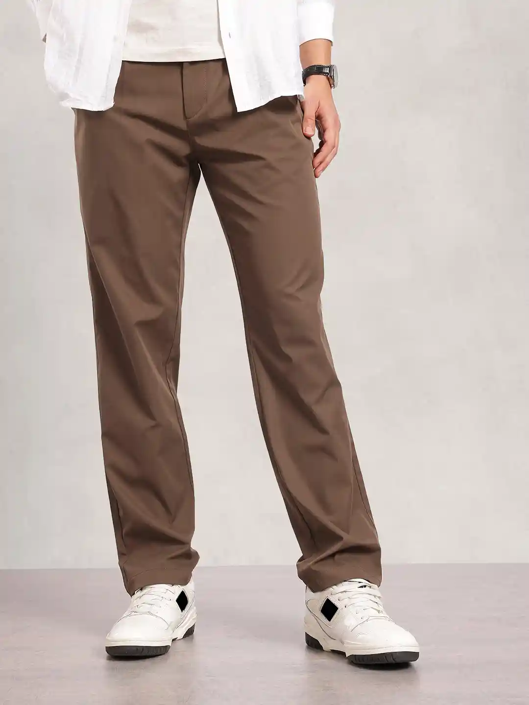 Buy Nautica Men Relaxed Fit Pleated Chinos Trousers Trousers for