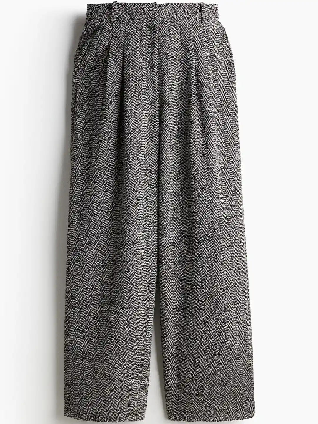 Buy H&M Women High-Rise Wide Trousers Trousers for Women