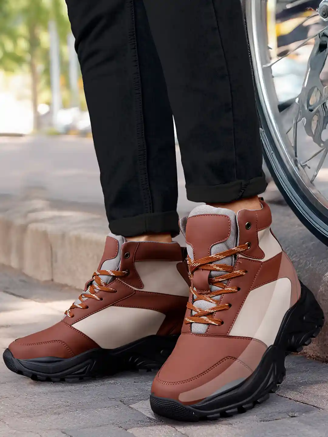 Buy Bxxy Men Hidden Height Increasing Elevator High-Top Lace-up